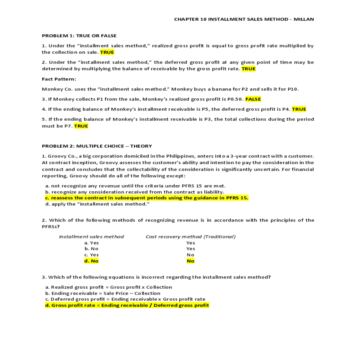 multiplying the selling price the gross profit rat