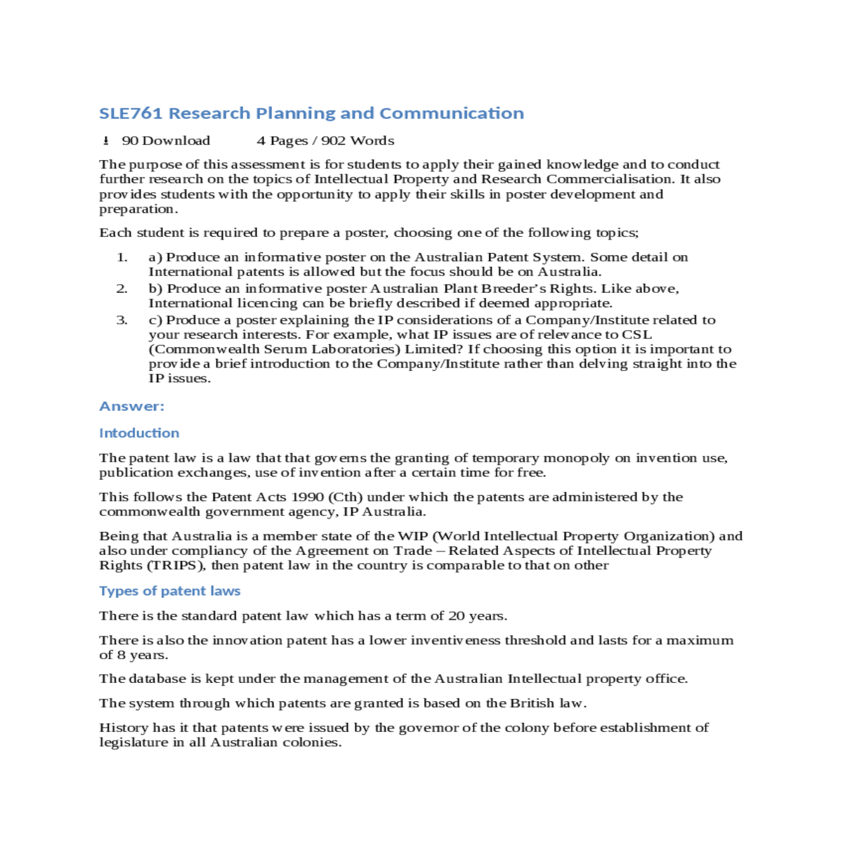 types of patent laws
