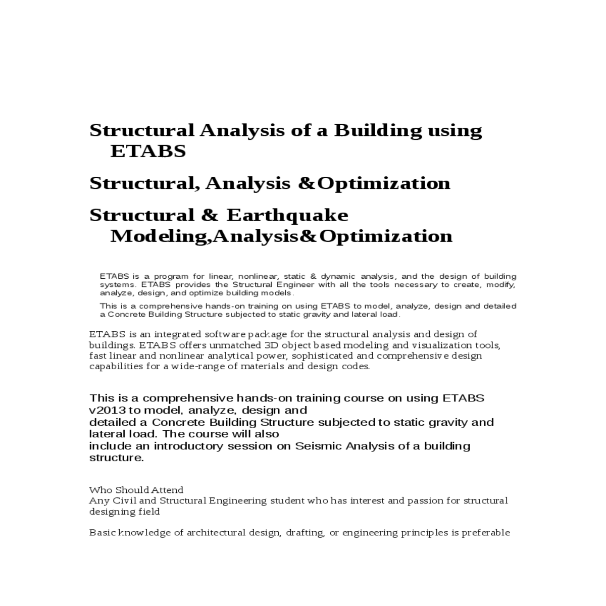 standardization wind model etabs model releases