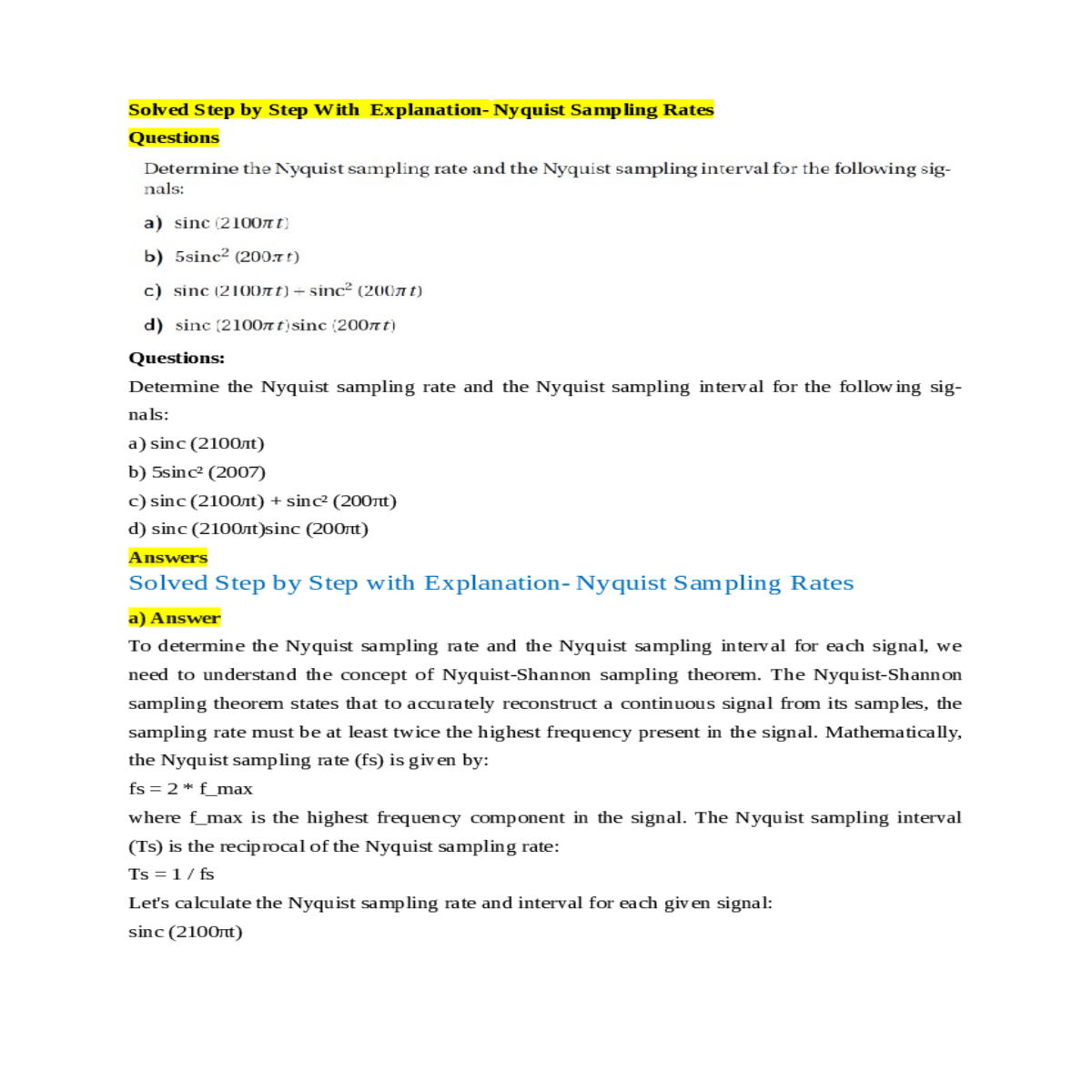 max nyquist sampling rate hznyquist sampling inter
