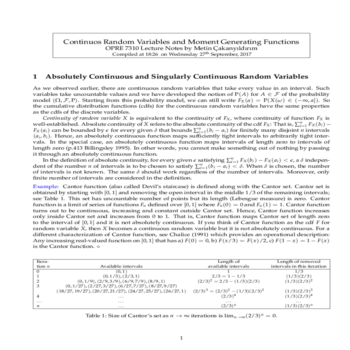 cantor function maps cantor set length zero the in