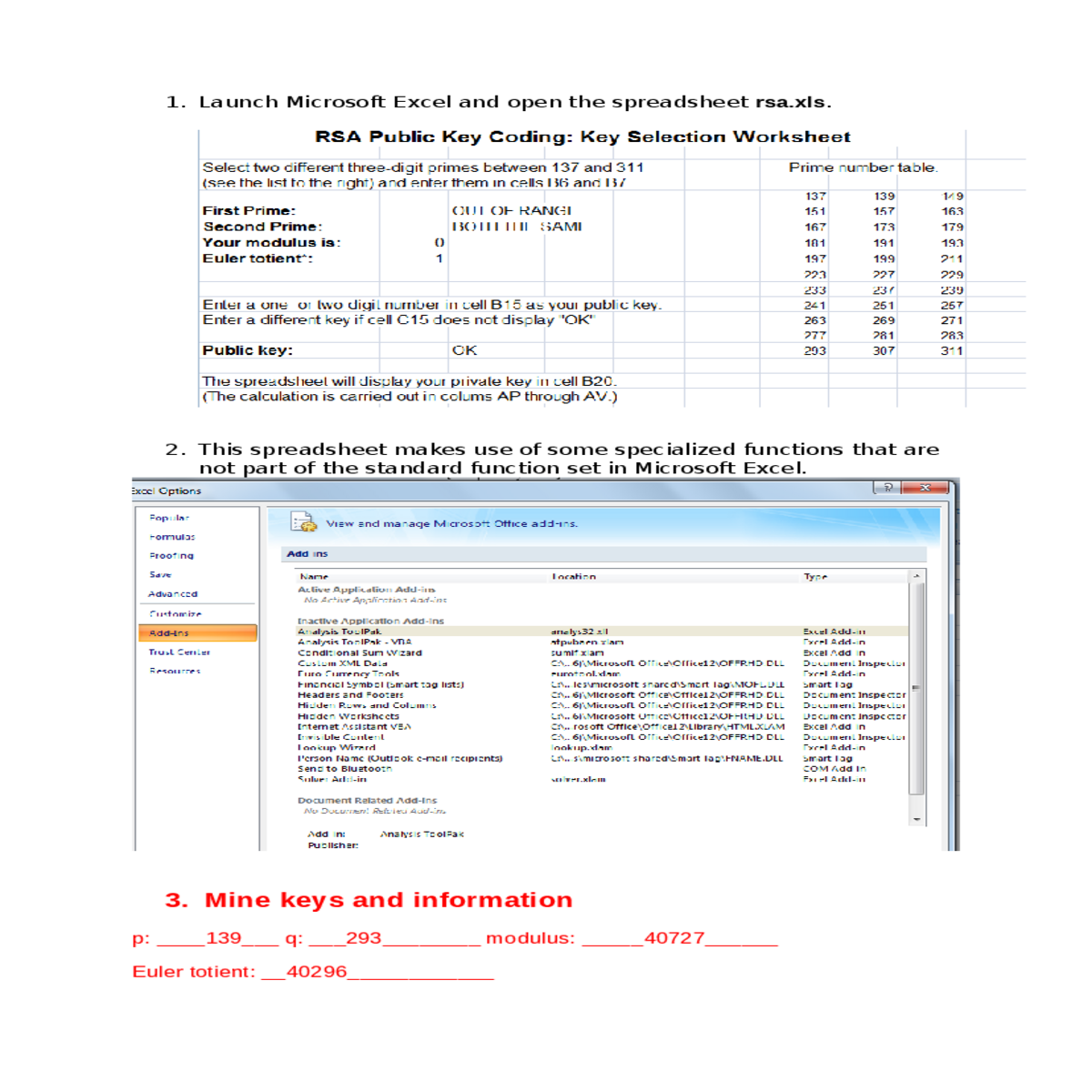 launch microsoft excel and open the spreadsheet rs
