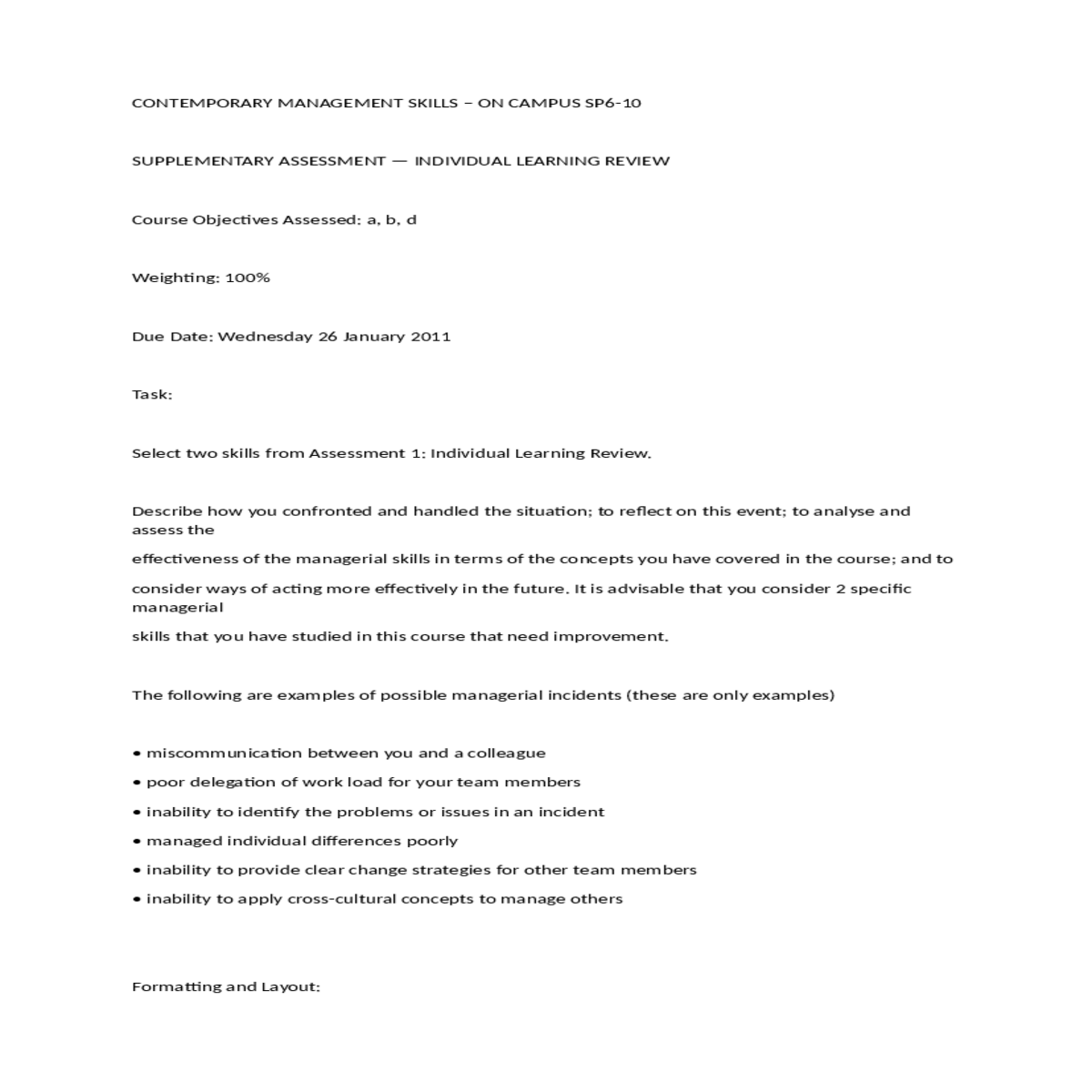 using main headings using kolbs experiential learn