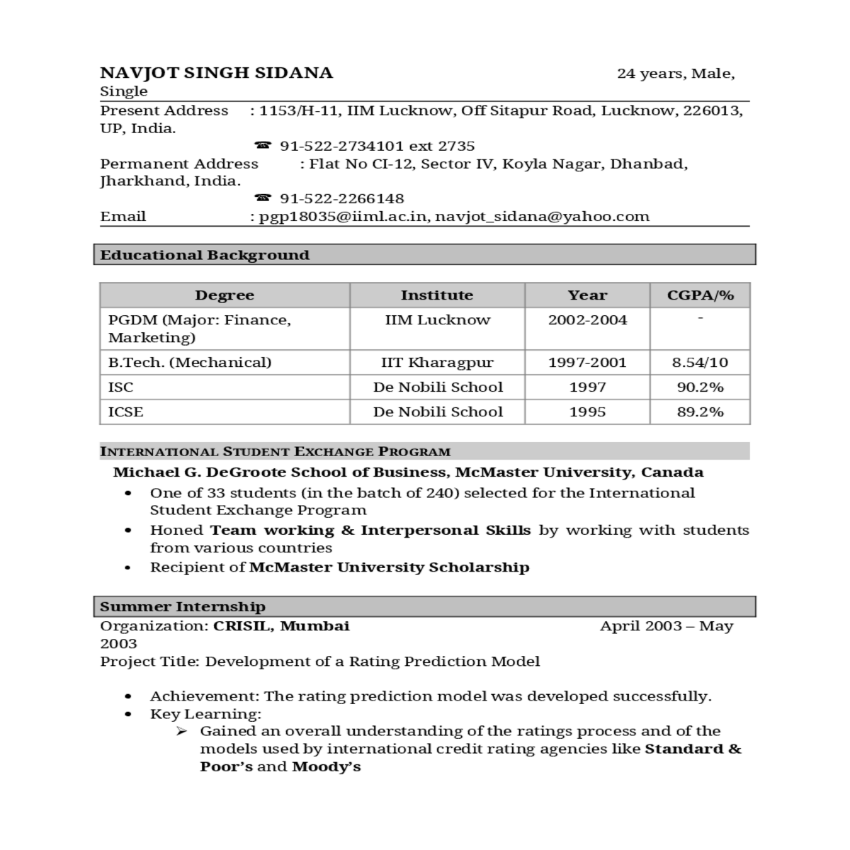 india ext permanent address flat ci