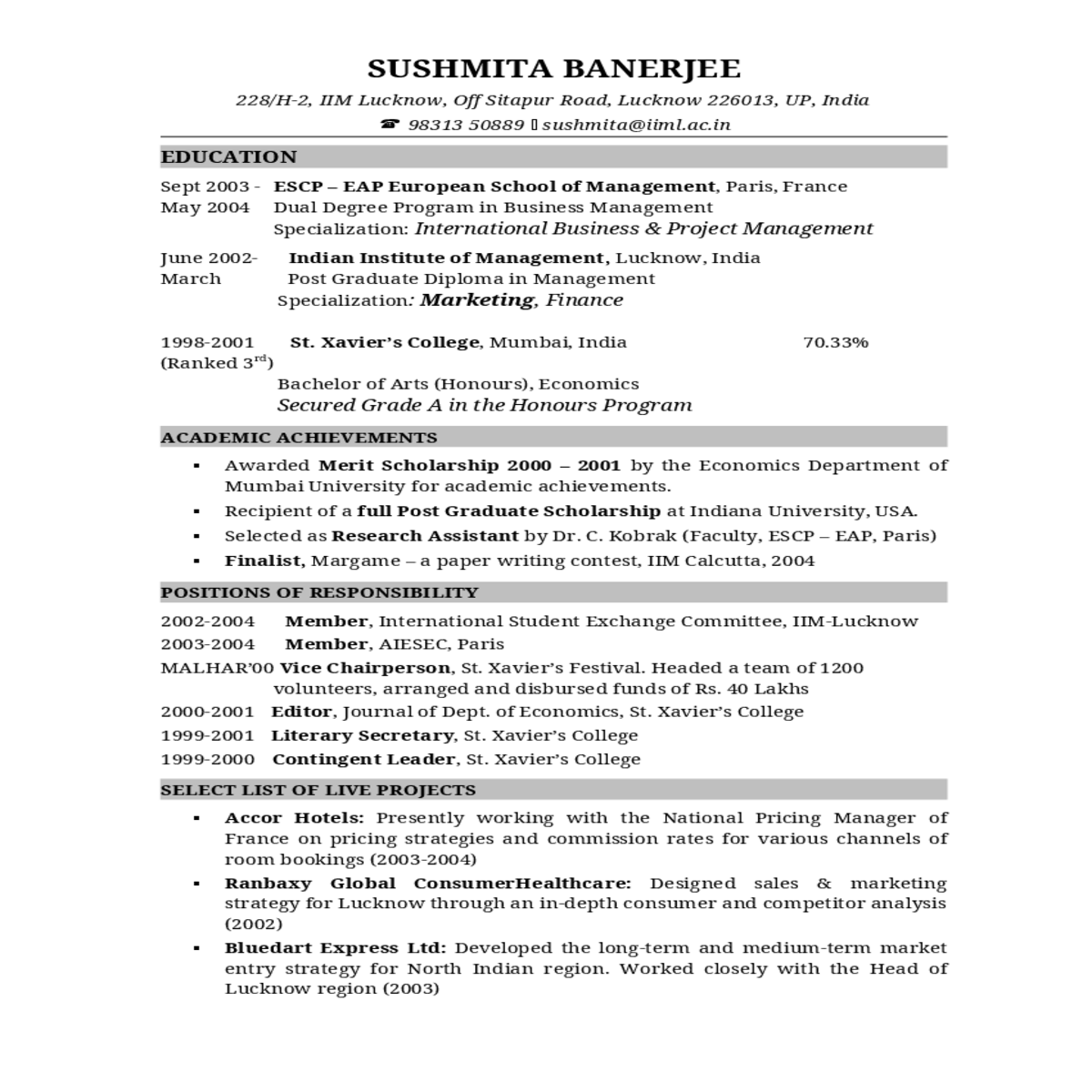 india sushmita escp eap european school management