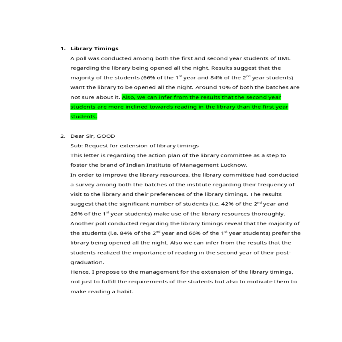 the results suggest that the significant number st