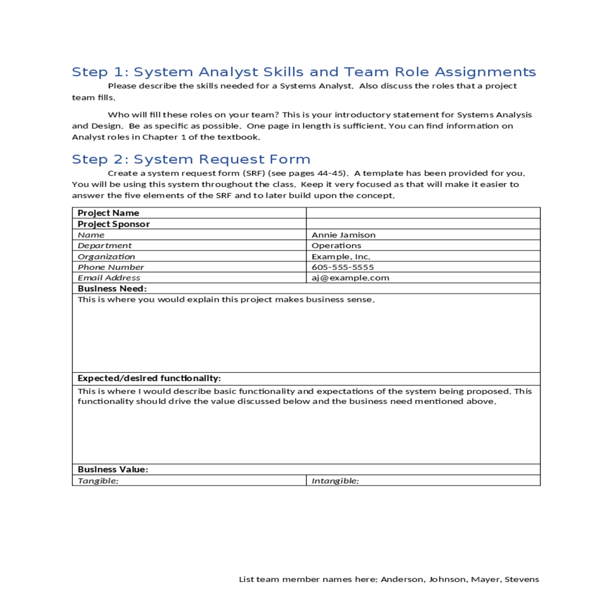 step 5 work breakdown structure  gantt chart