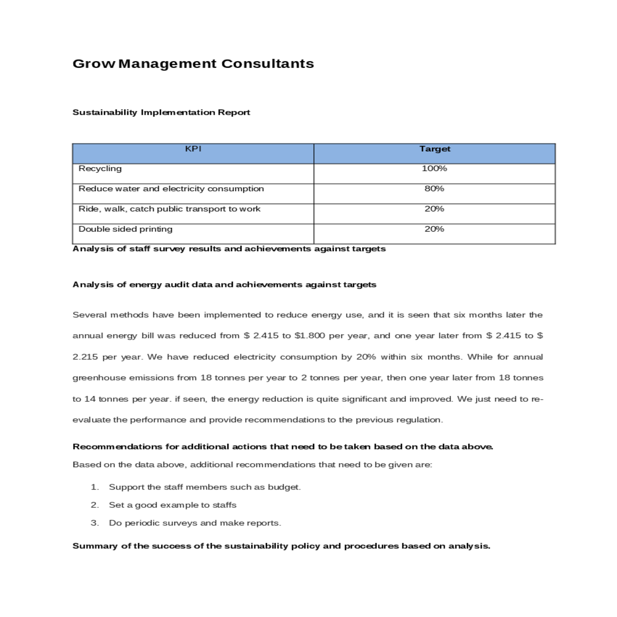 reducing electricity and water
