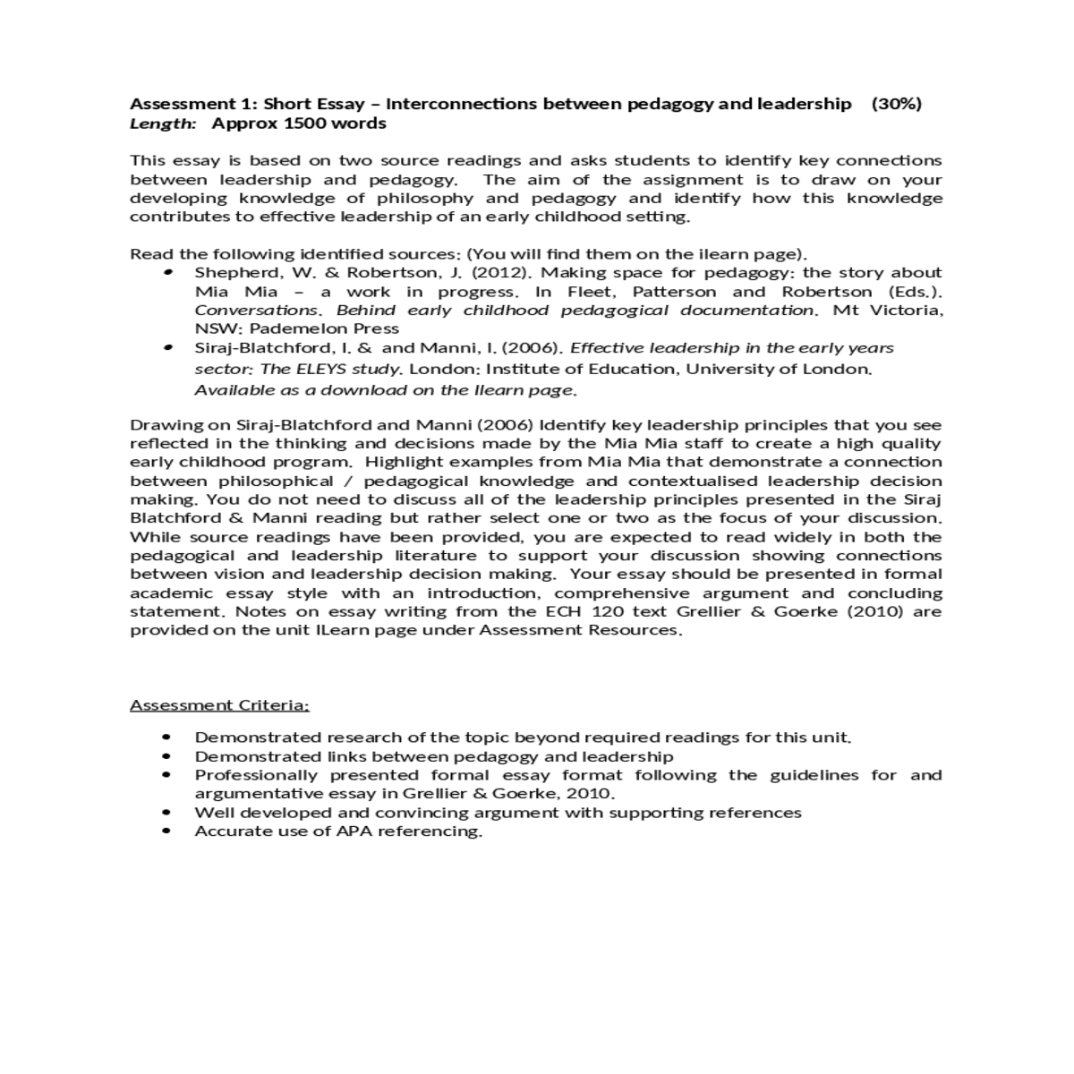 effective leadership the early years sector the el