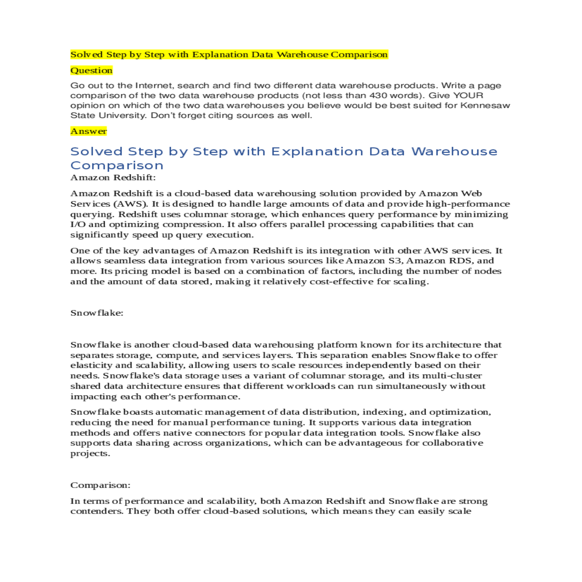 including the number nodes and the amount data sto