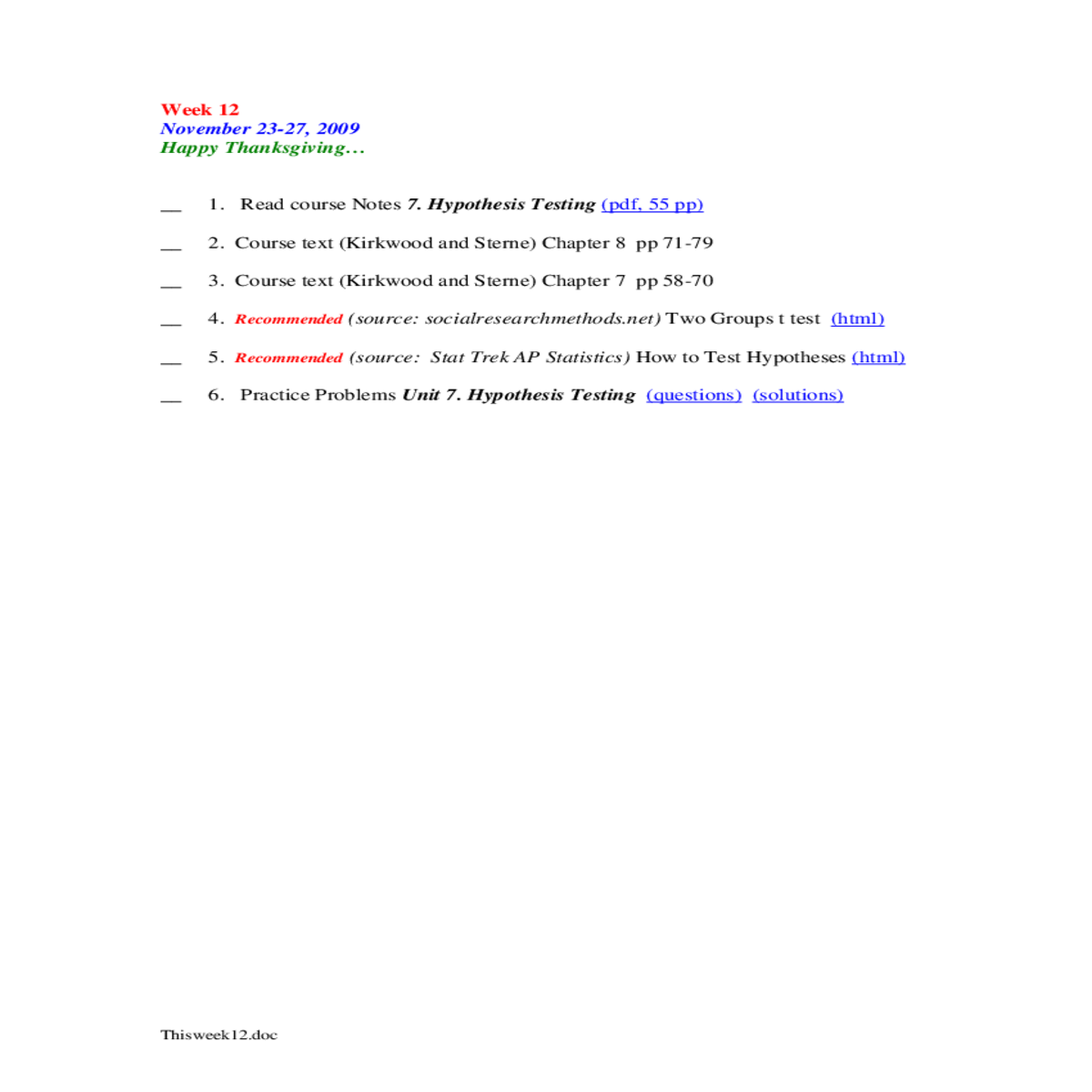 recommended stat trek statistics how test hypothes