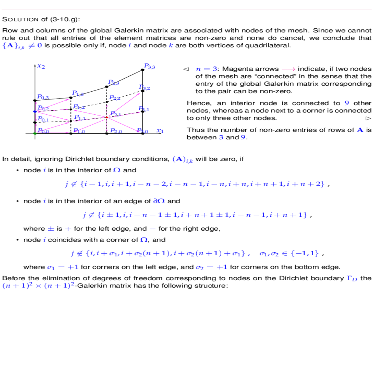 have nonzero entries rows the matrix for nodes the