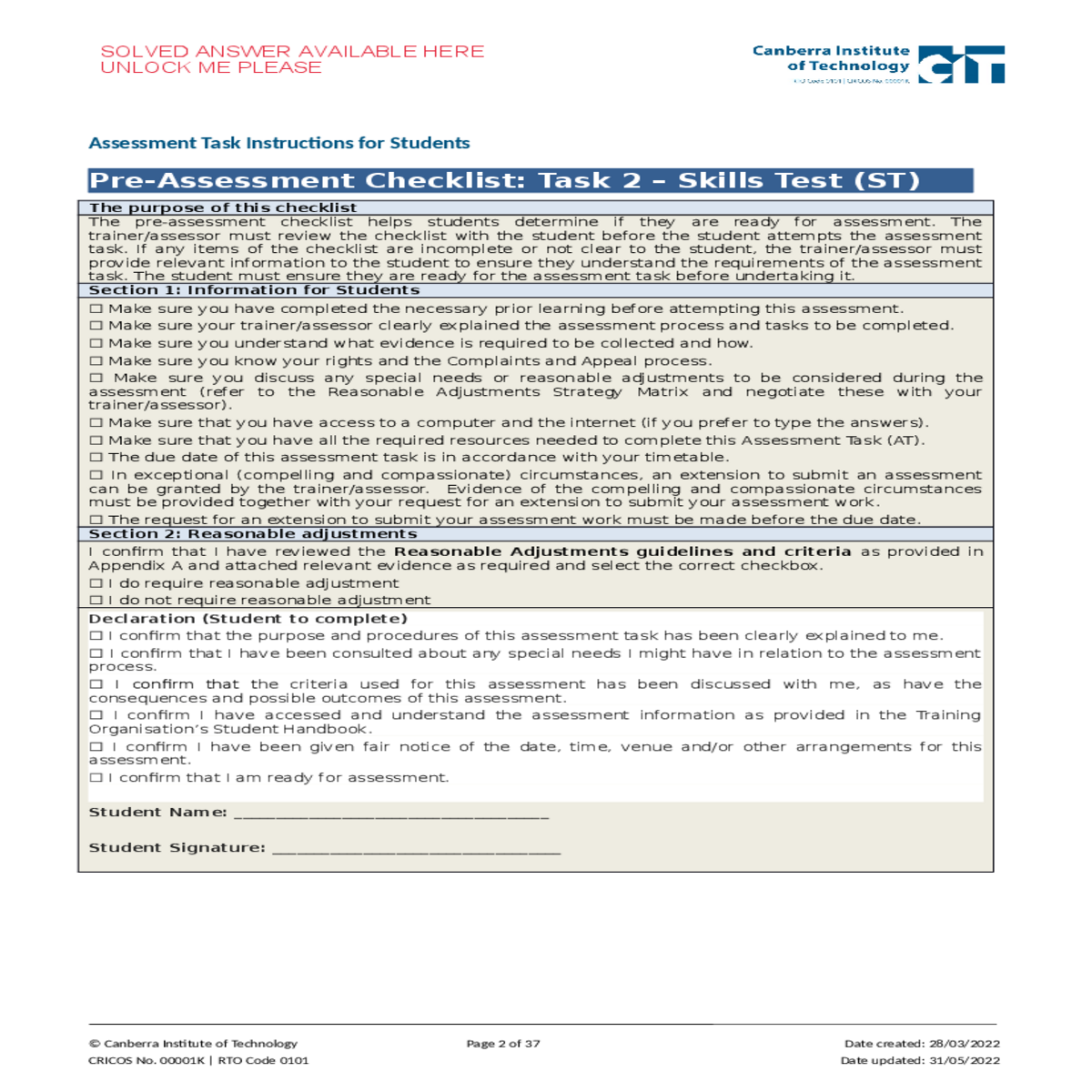 rto code date updated roles and responsibilitiesas