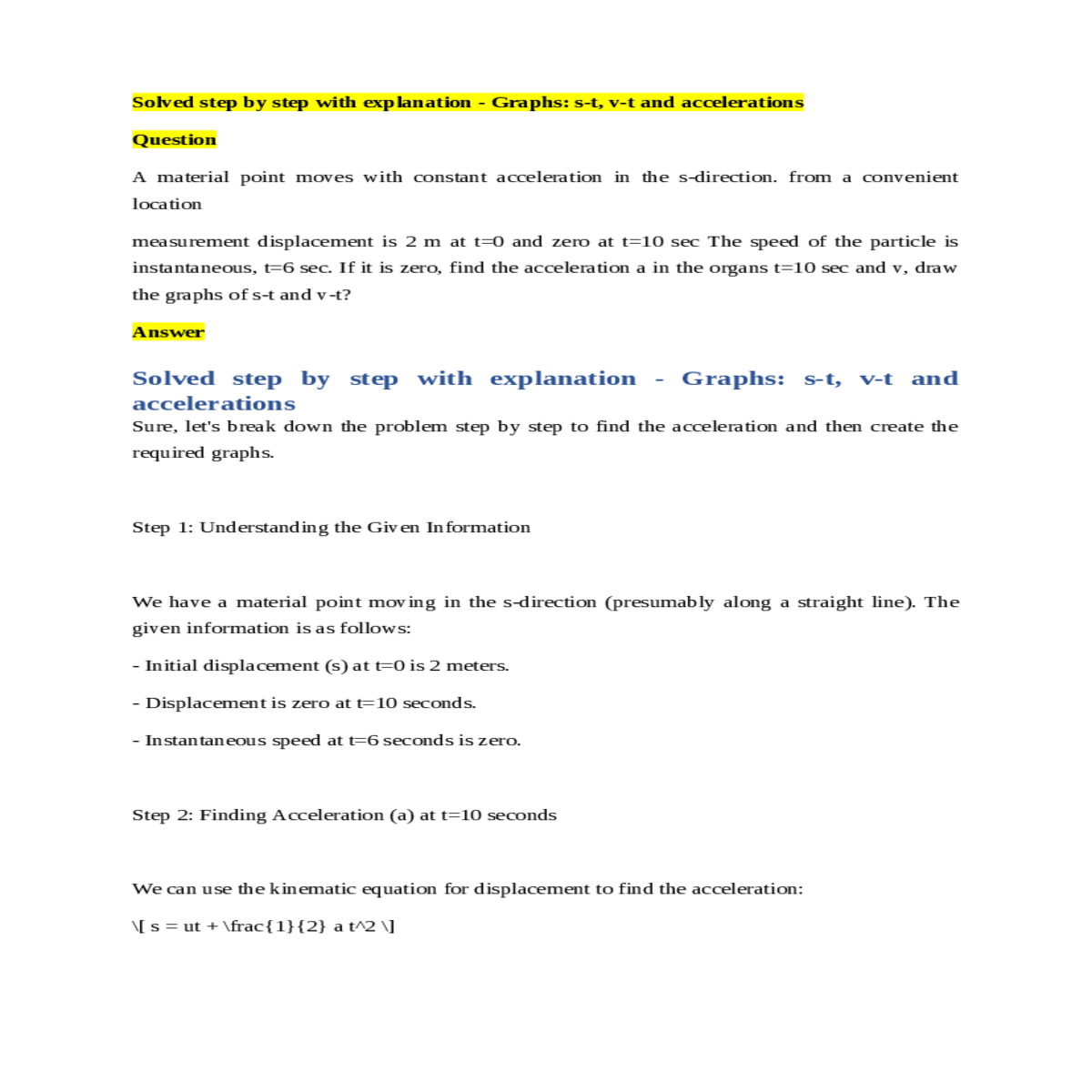 plot time the vertical axis velocity axis