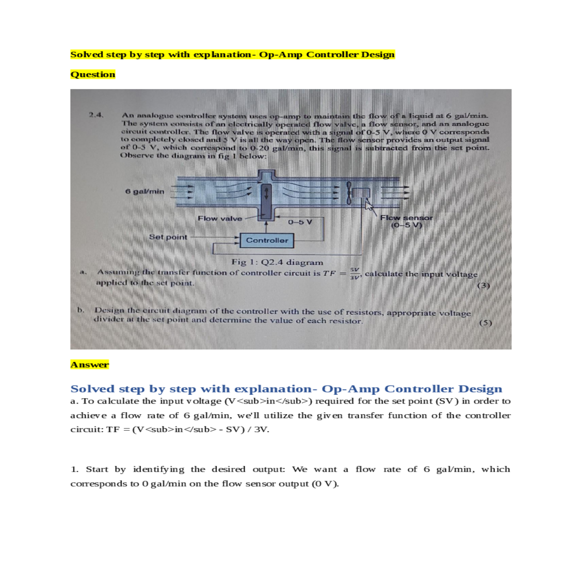 apply the voltage divider equation the voltage div