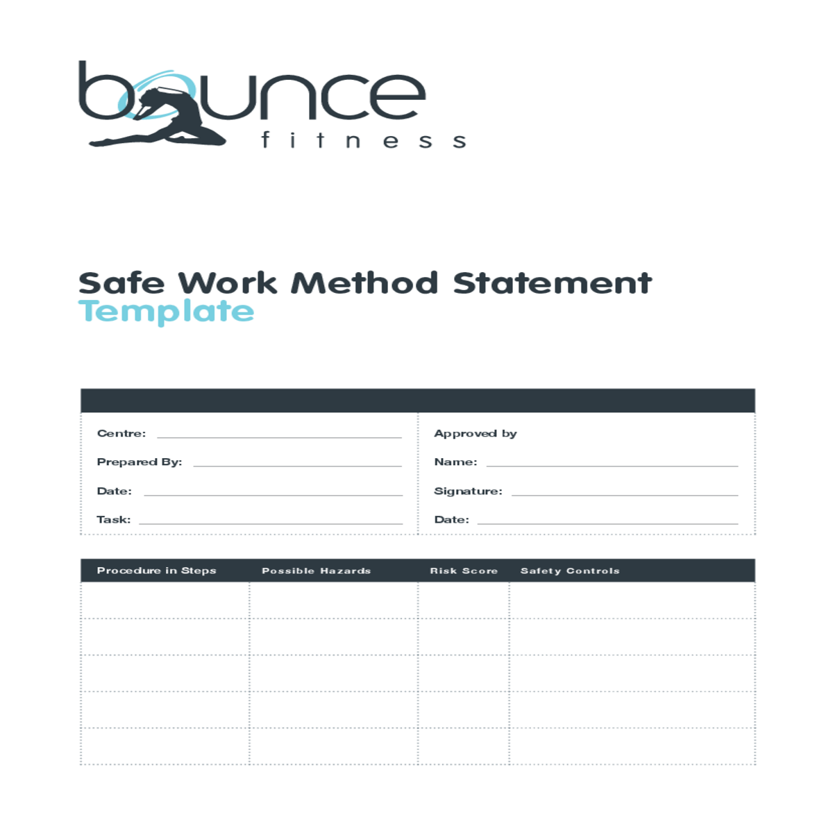 safe work method statementtemplatecentre prepared approved byna