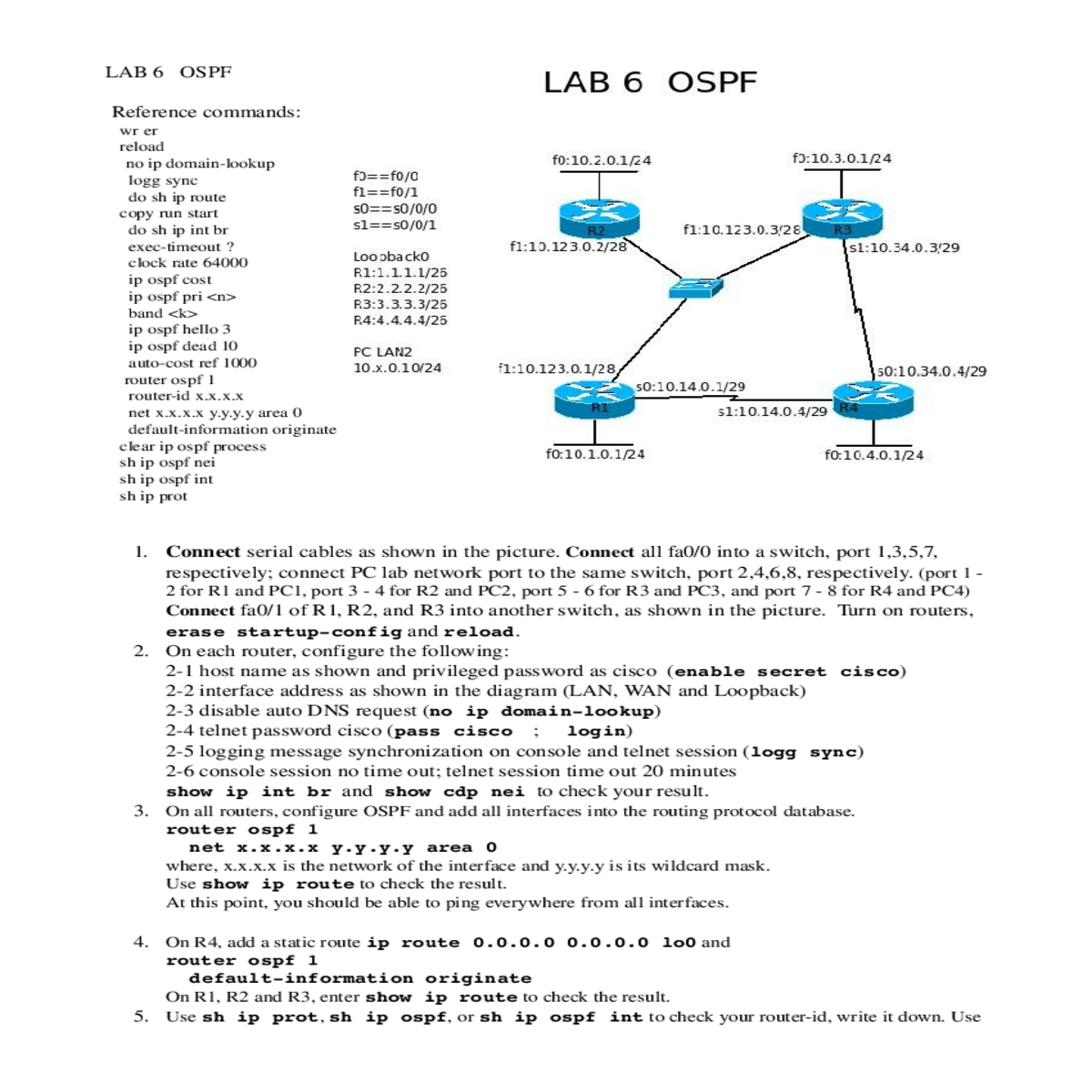 use clear ospf processto implement the change