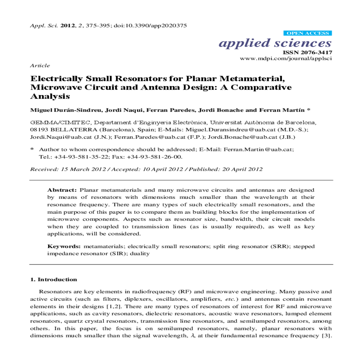 split ring resonator based left handed coplanar wa