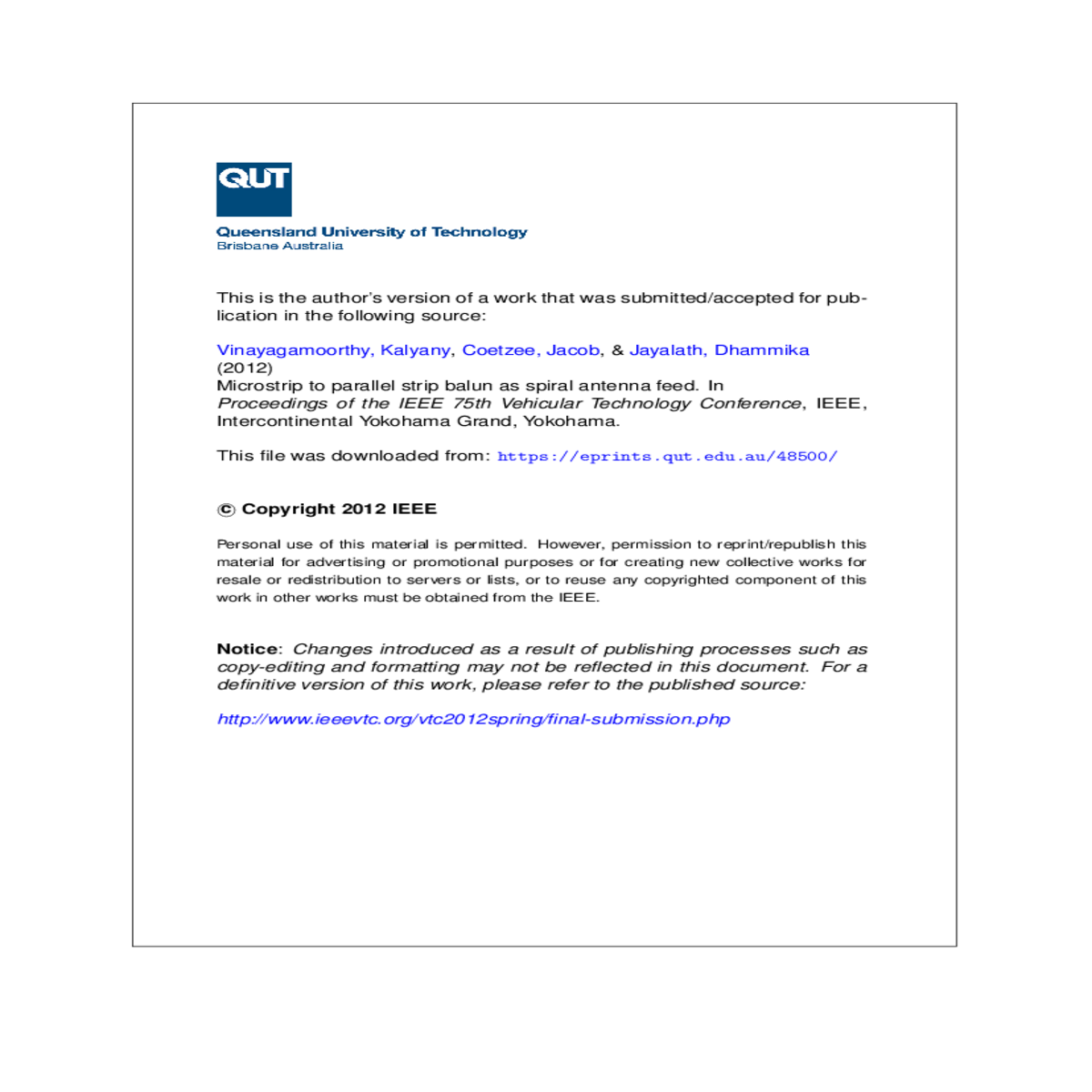 coplanar waveguide fed coplanar strip dipole anten