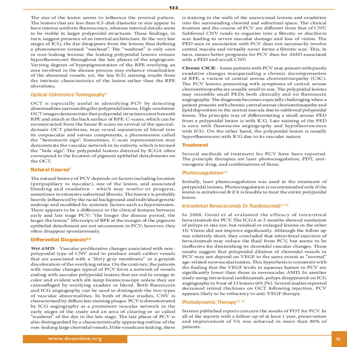 polypoidal choroidal vasculopathy and treatments