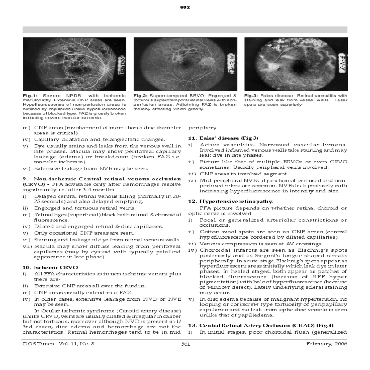 central retinal artery occlusion crao fig initial 