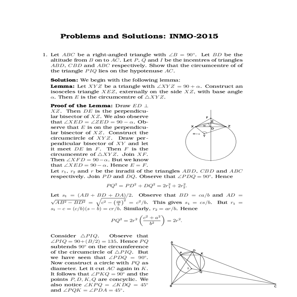 wealso notice kpq kdq and pqk pda thus pkq isoscel
