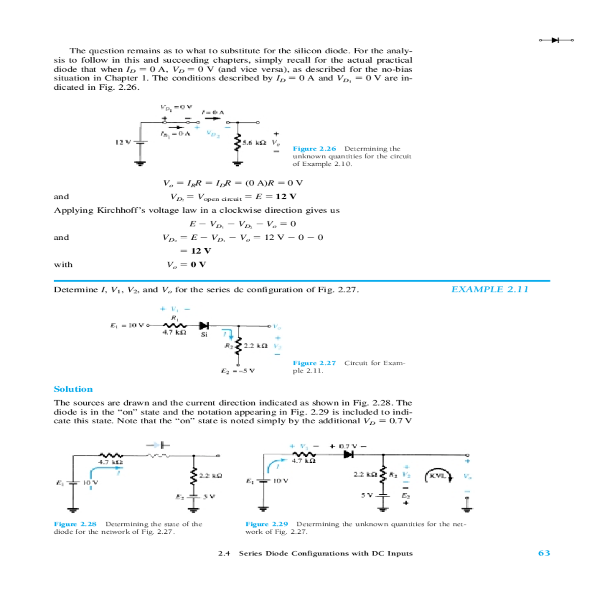 series diode configurations with inputson the figure