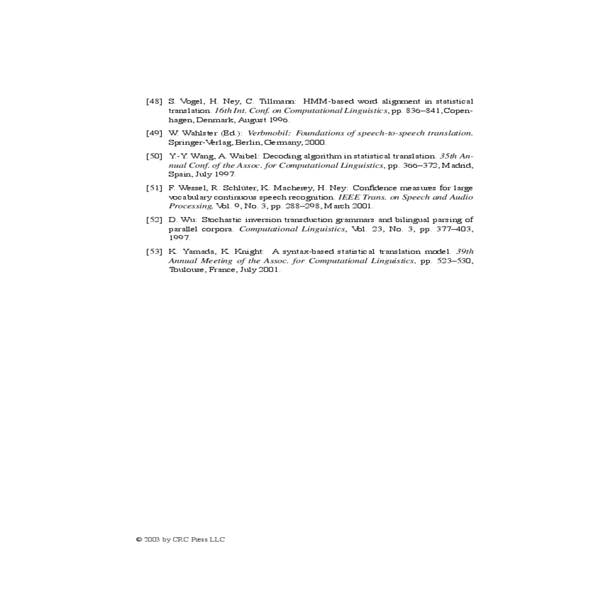 for computational linguistics ieee trans