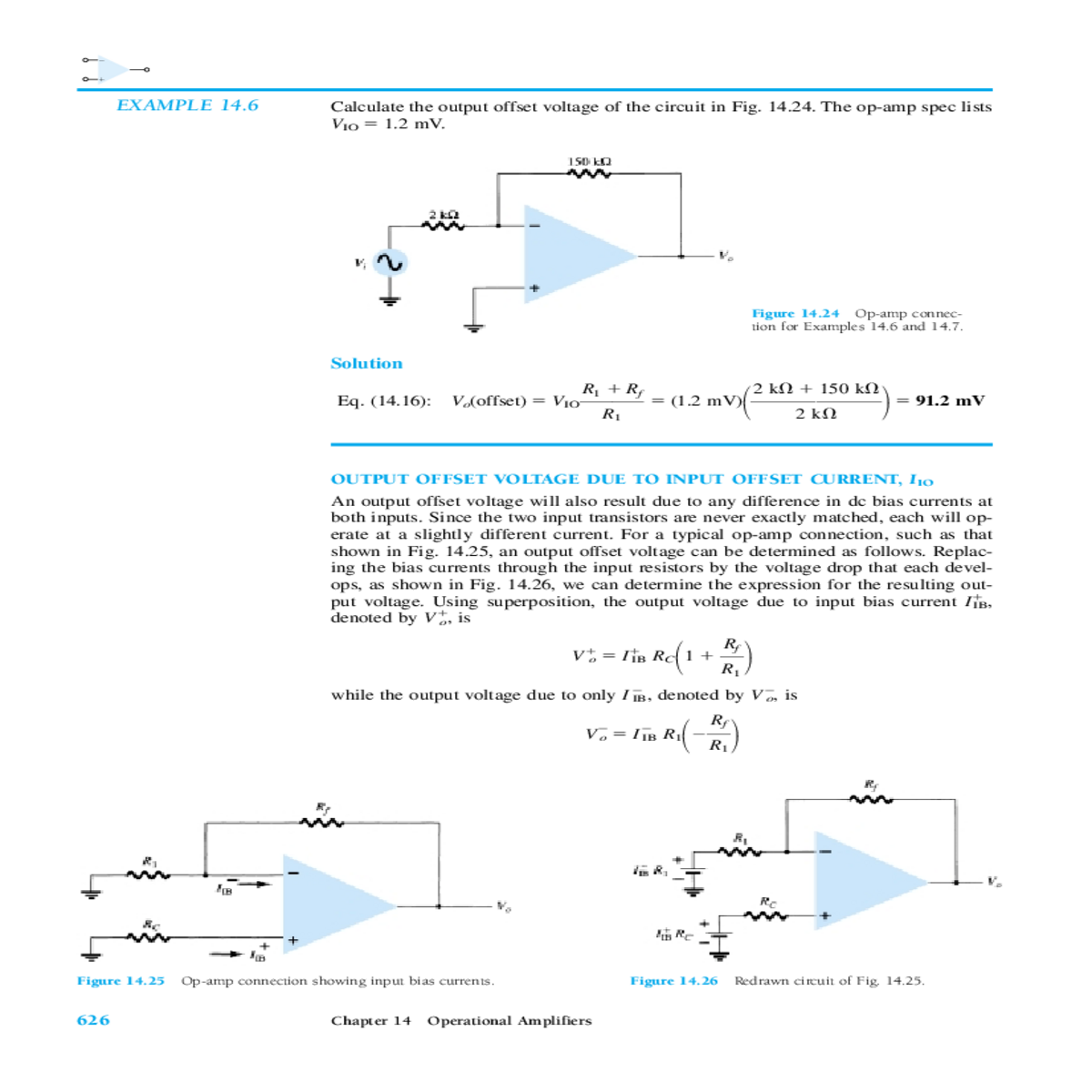 calculate the output offset voltage the circuit fi