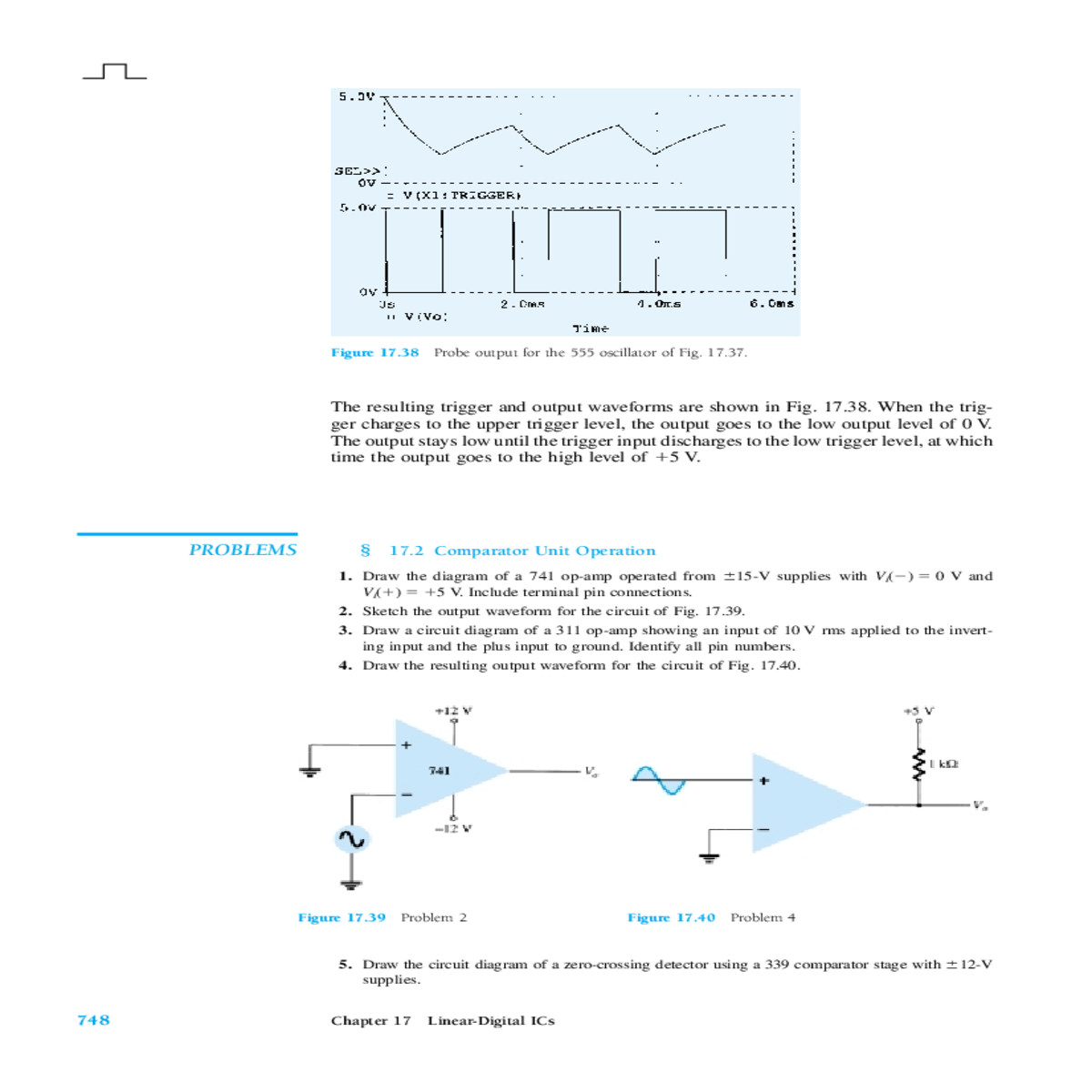 draw the resulting output waveform for the circuit