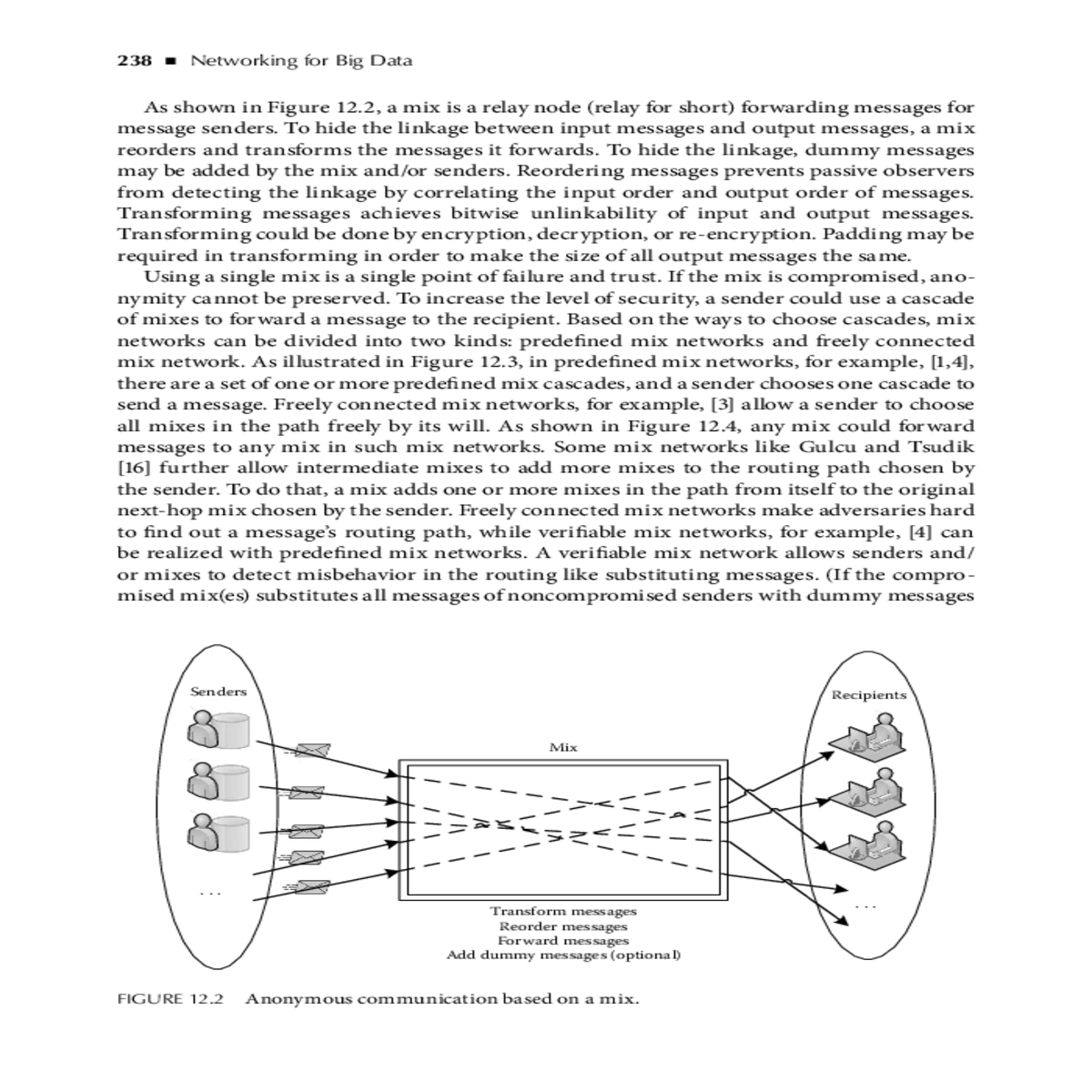 hide the linkage between input messages and output