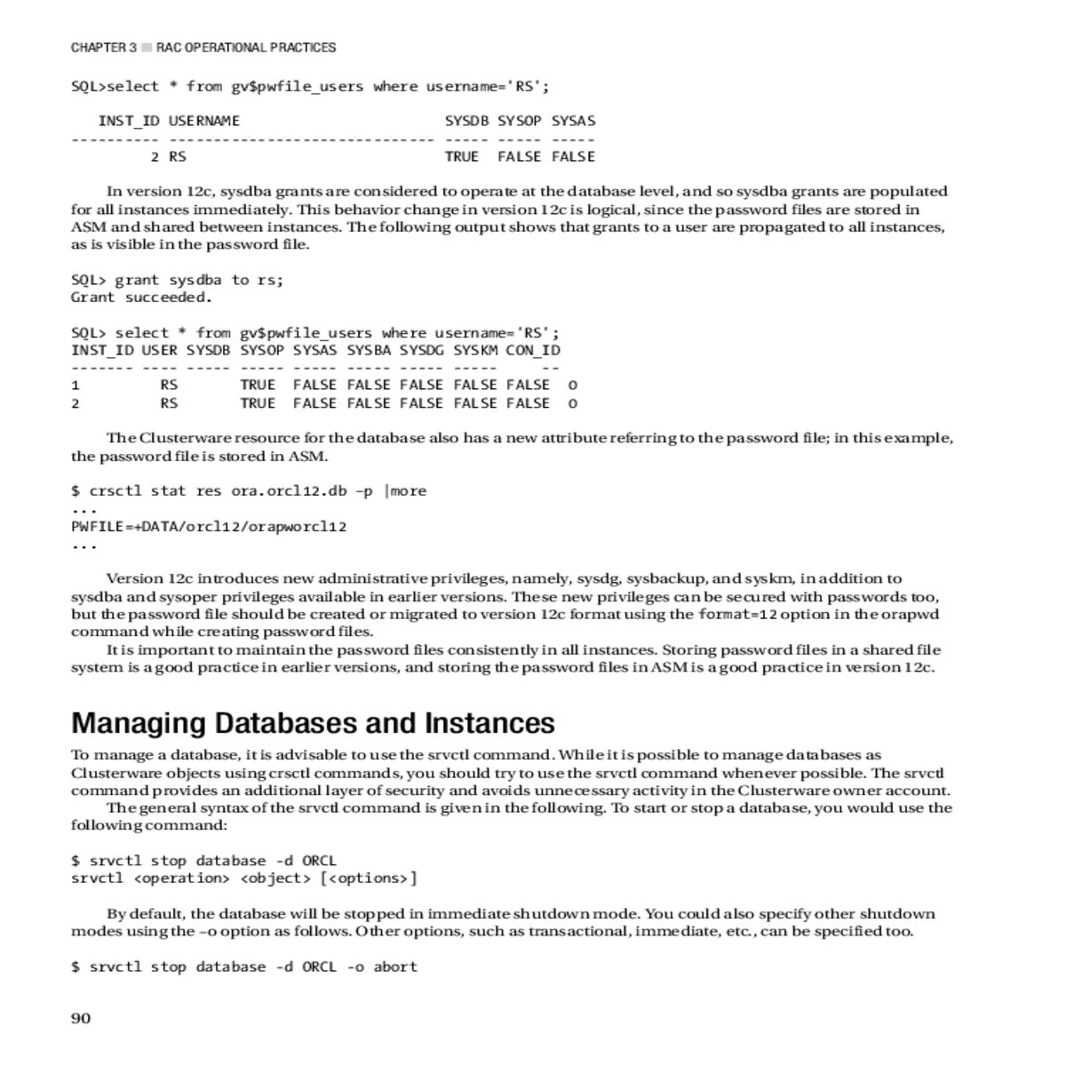 the password file stored asm crsctl stat res ora