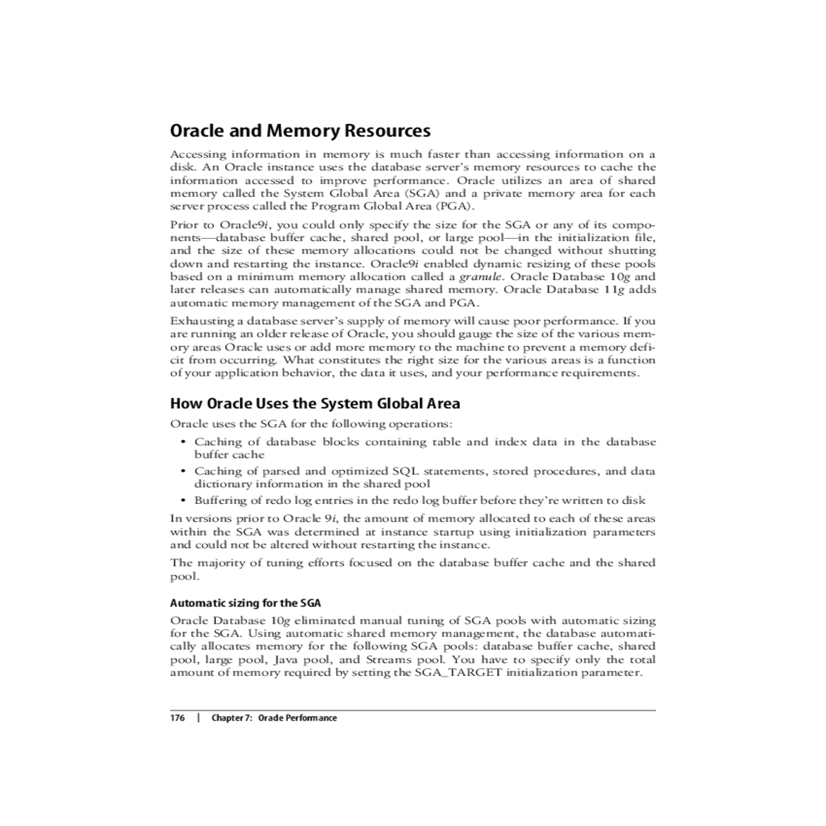 not all operations read from the database buffer c