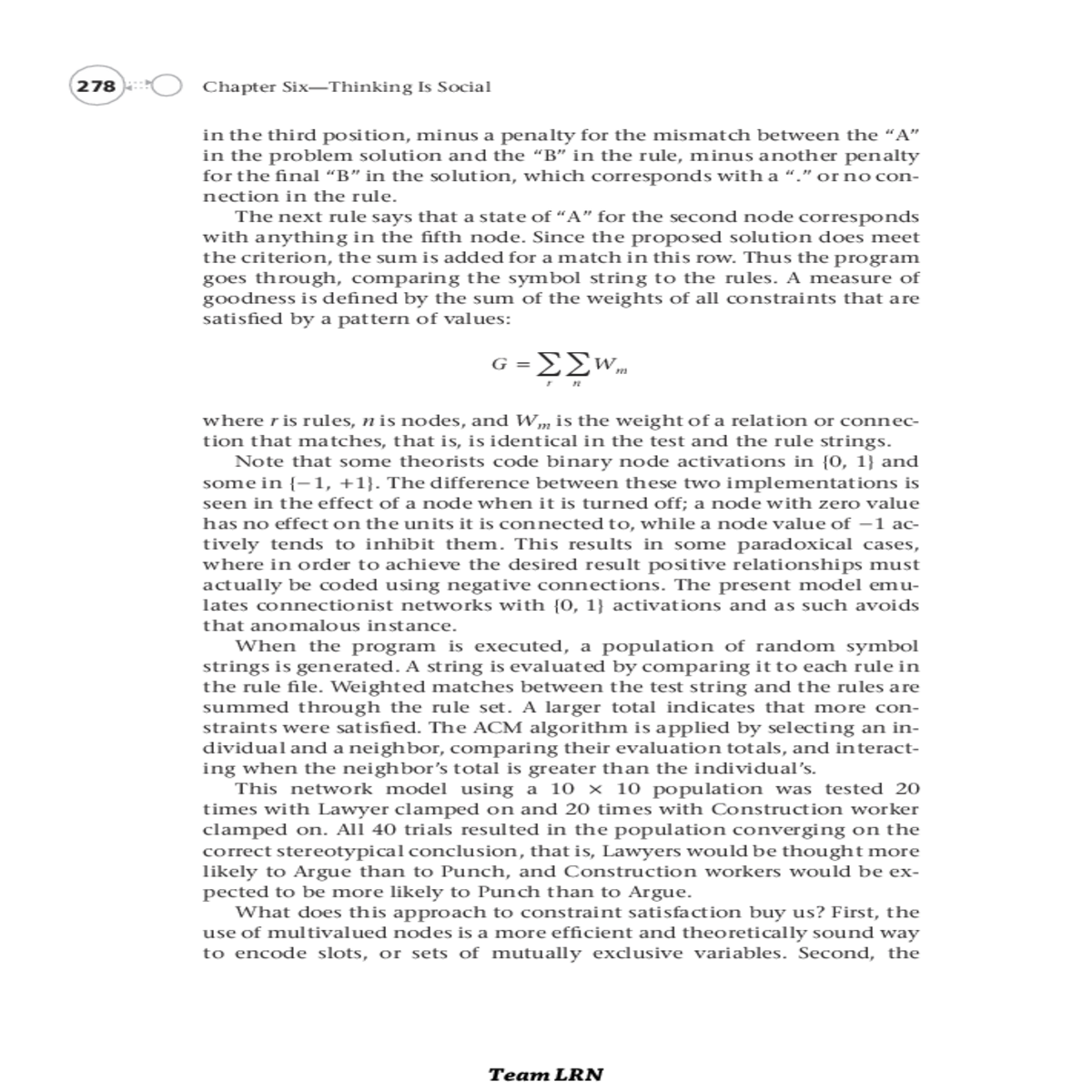 comparing the symbol string the rules