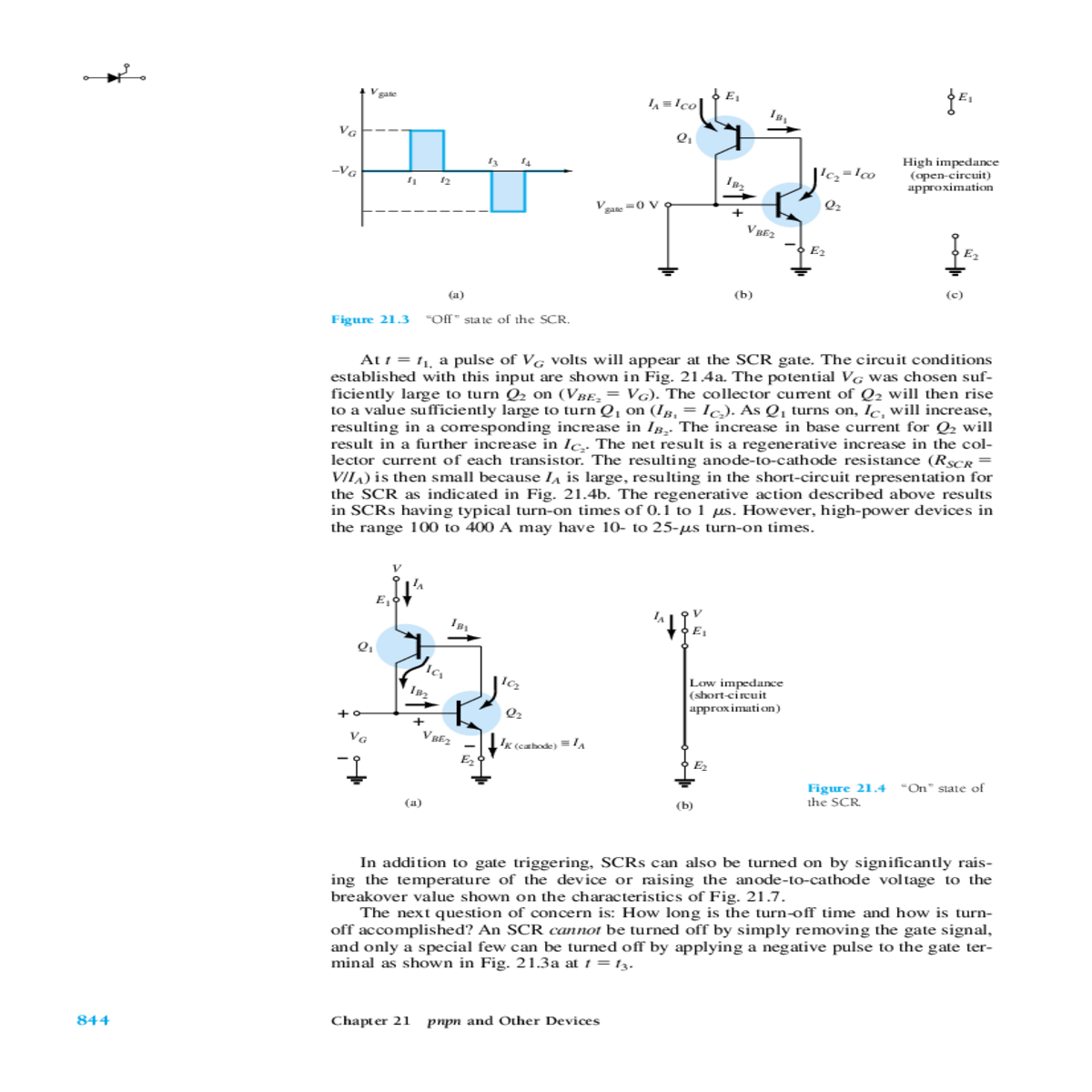 the turnoff circuit consists npn transistor