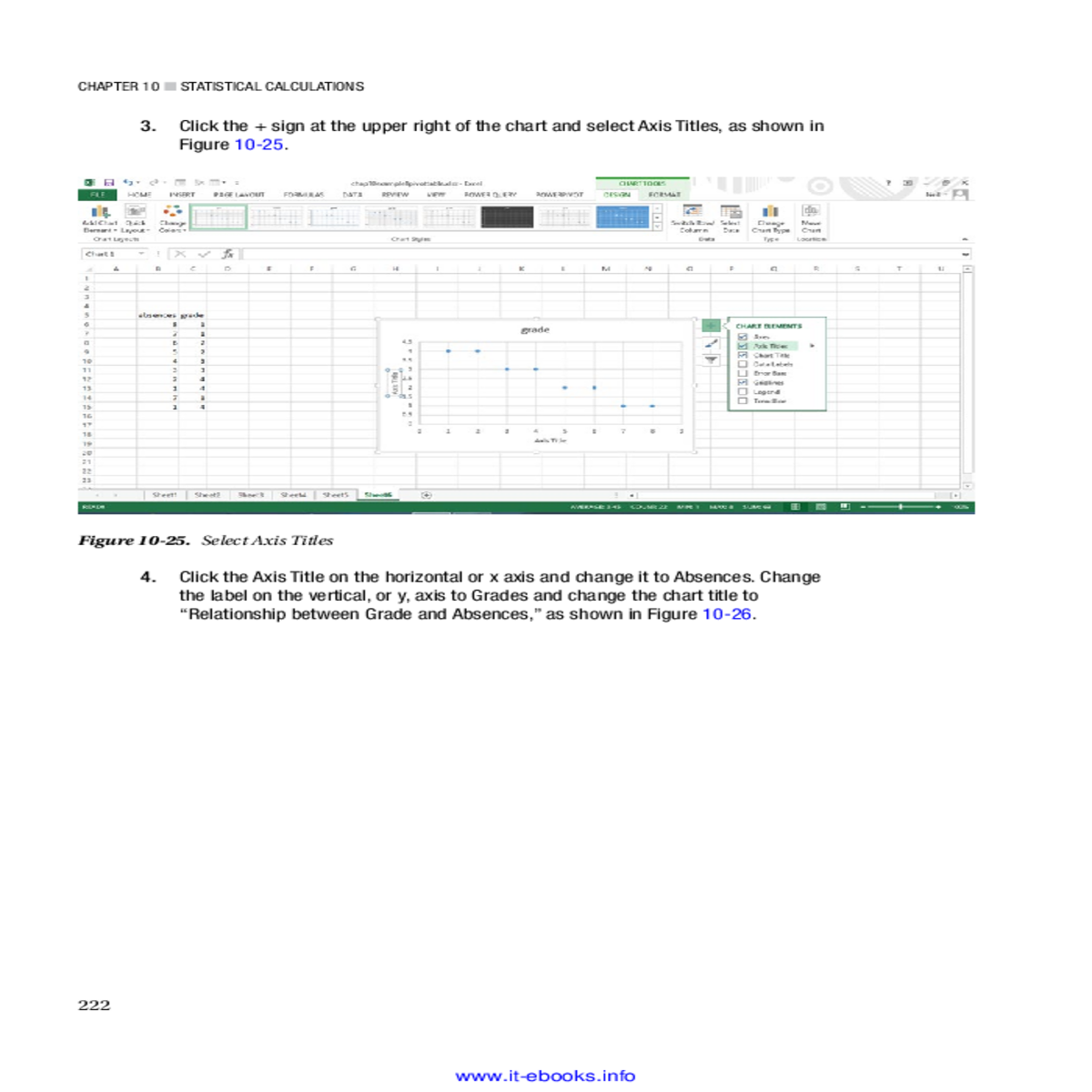 click the axis title the horizontal axis and chang