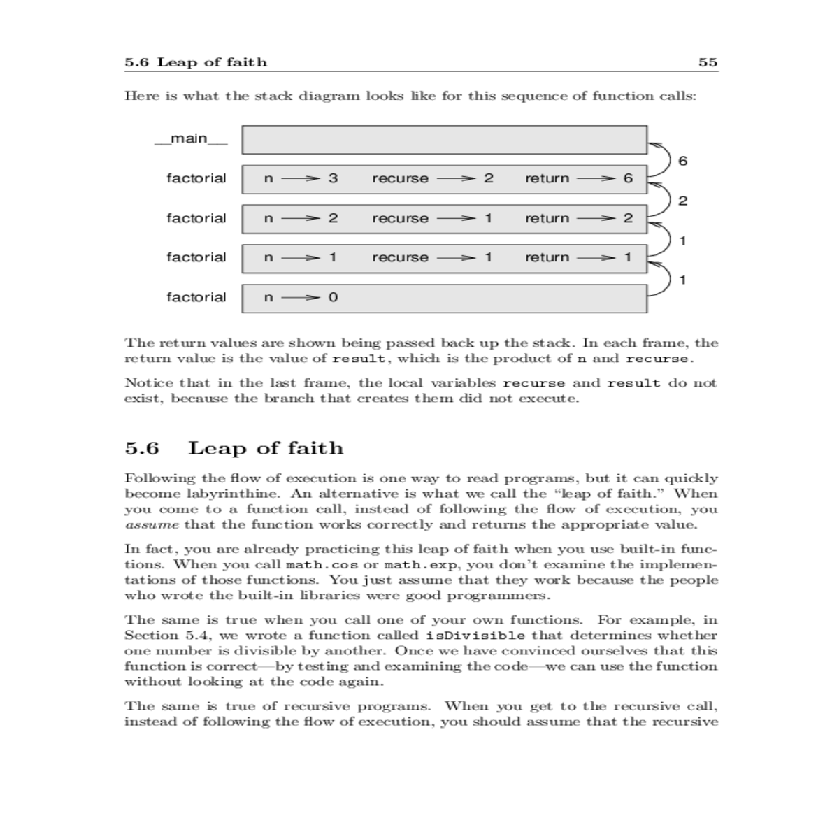 which the product and recurse that the last frame