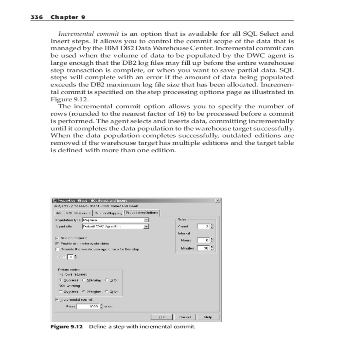 the agent selects and inserts data