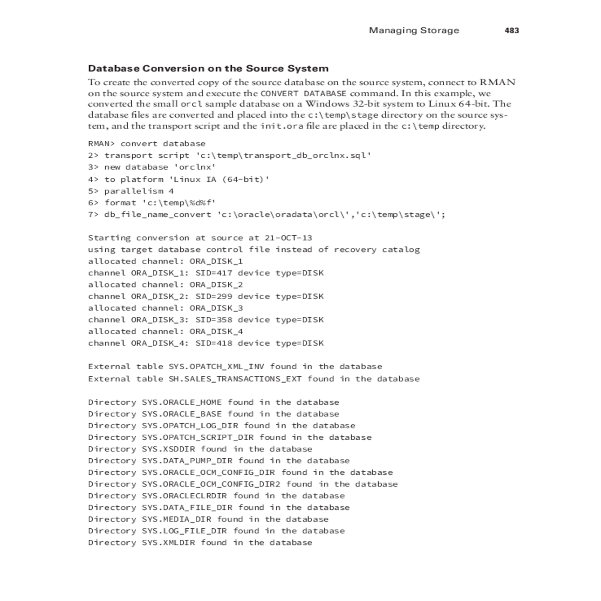 elapsed time converted datafile dbf channel ora da