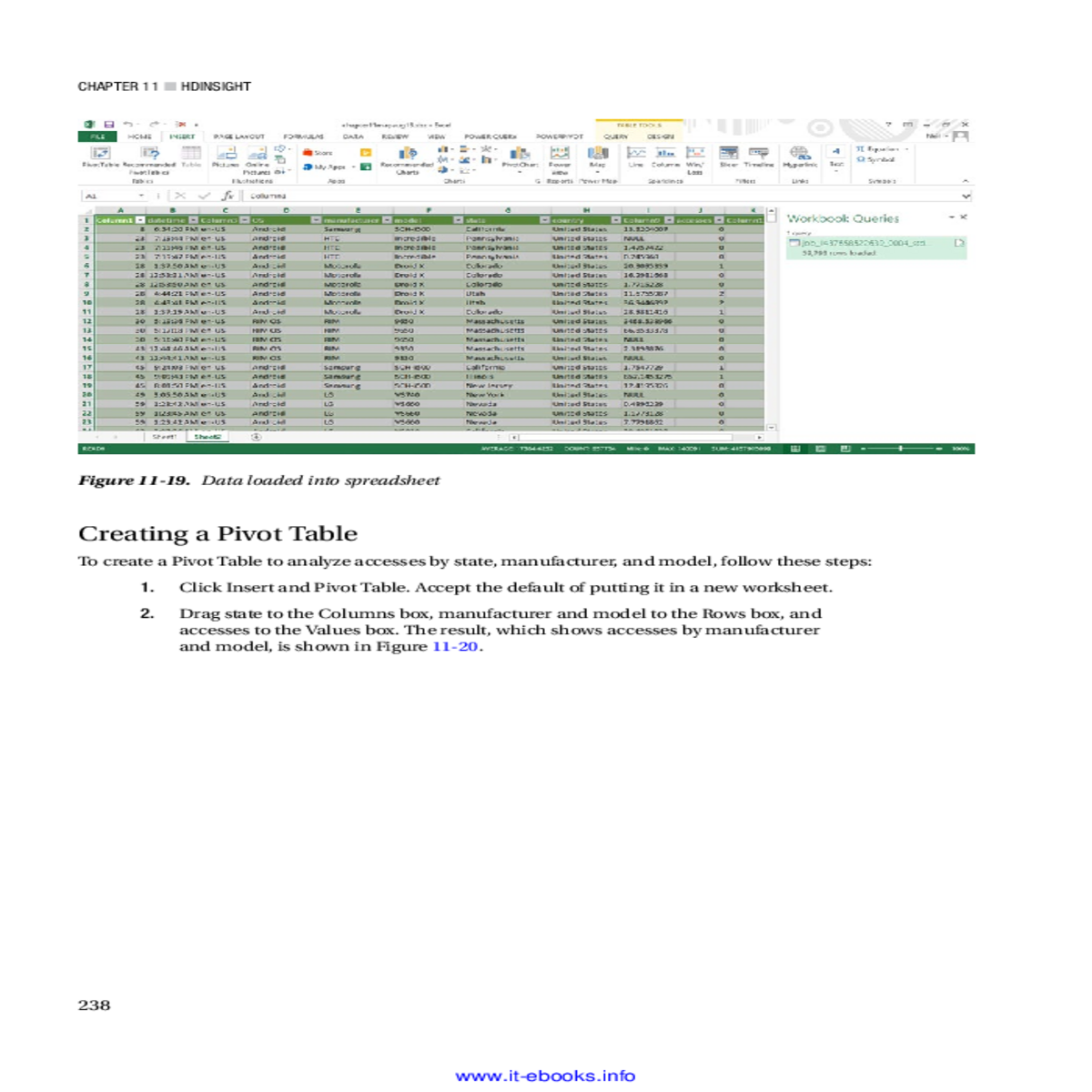 click insert and pivot table