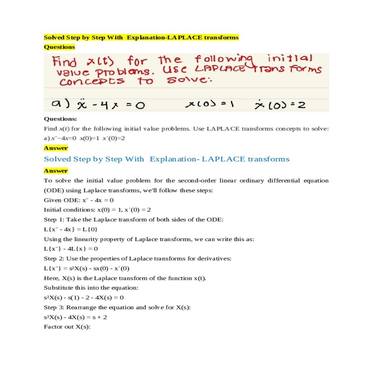 follow these steps ode initial conditions