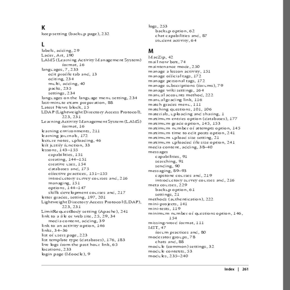 learning activity management system lams format