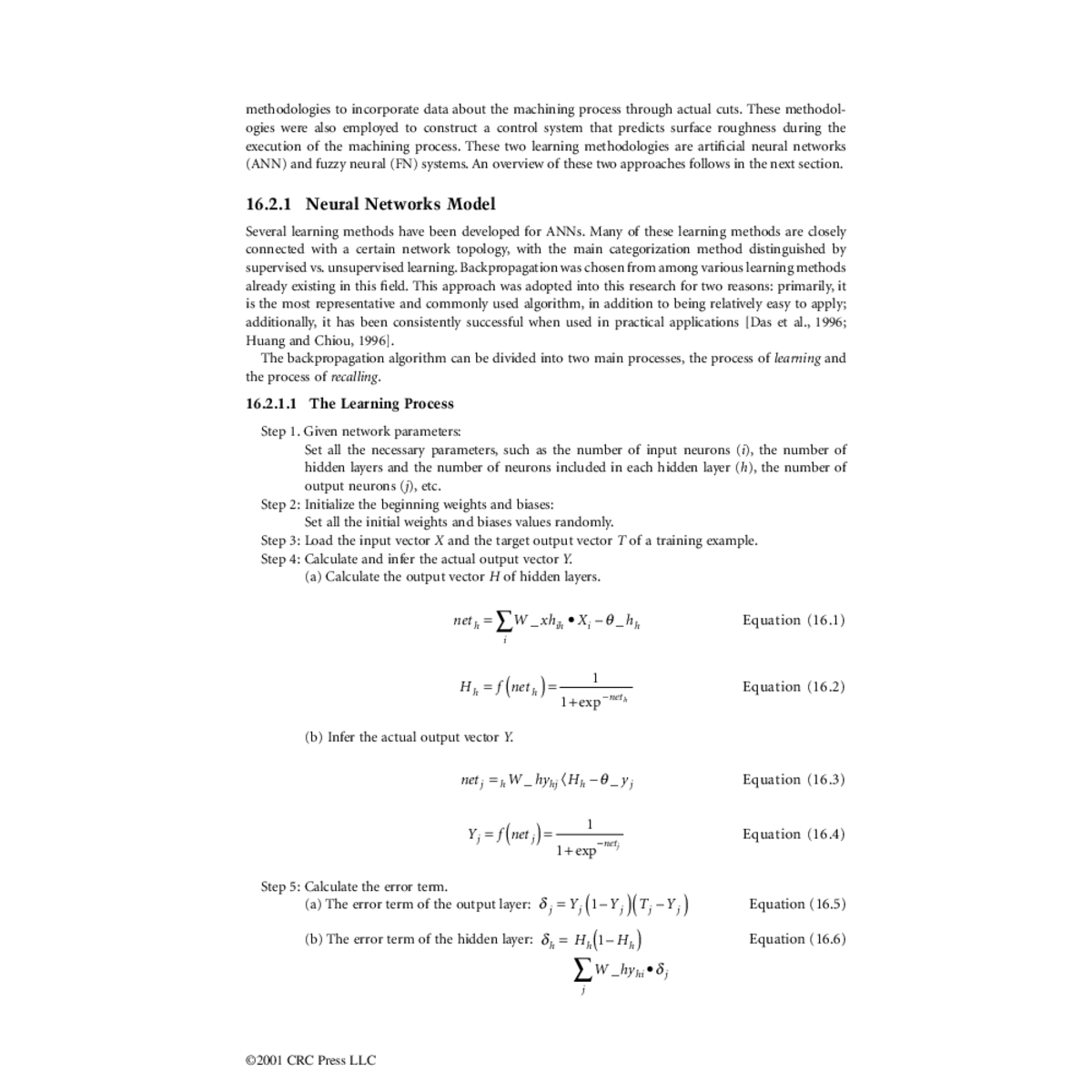 the process learning and the process recalling the