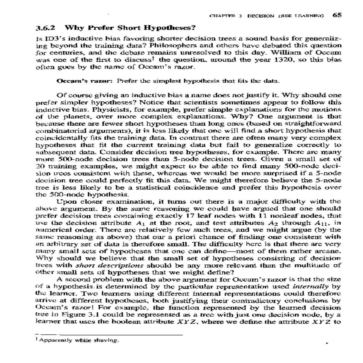 avoiding overfitting the data