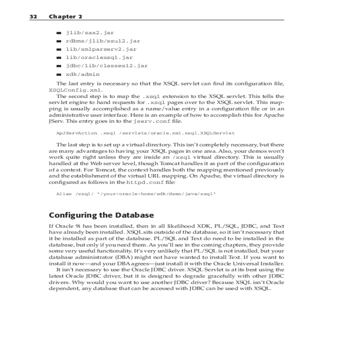 xsqlconfig second step map the xsql extension the 