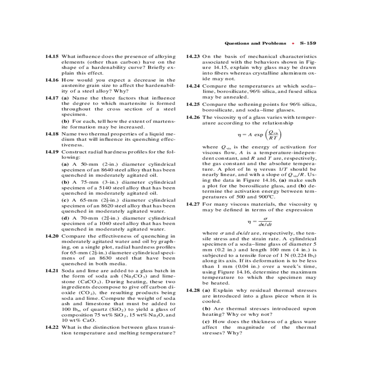the gas constant and the absolute temperature