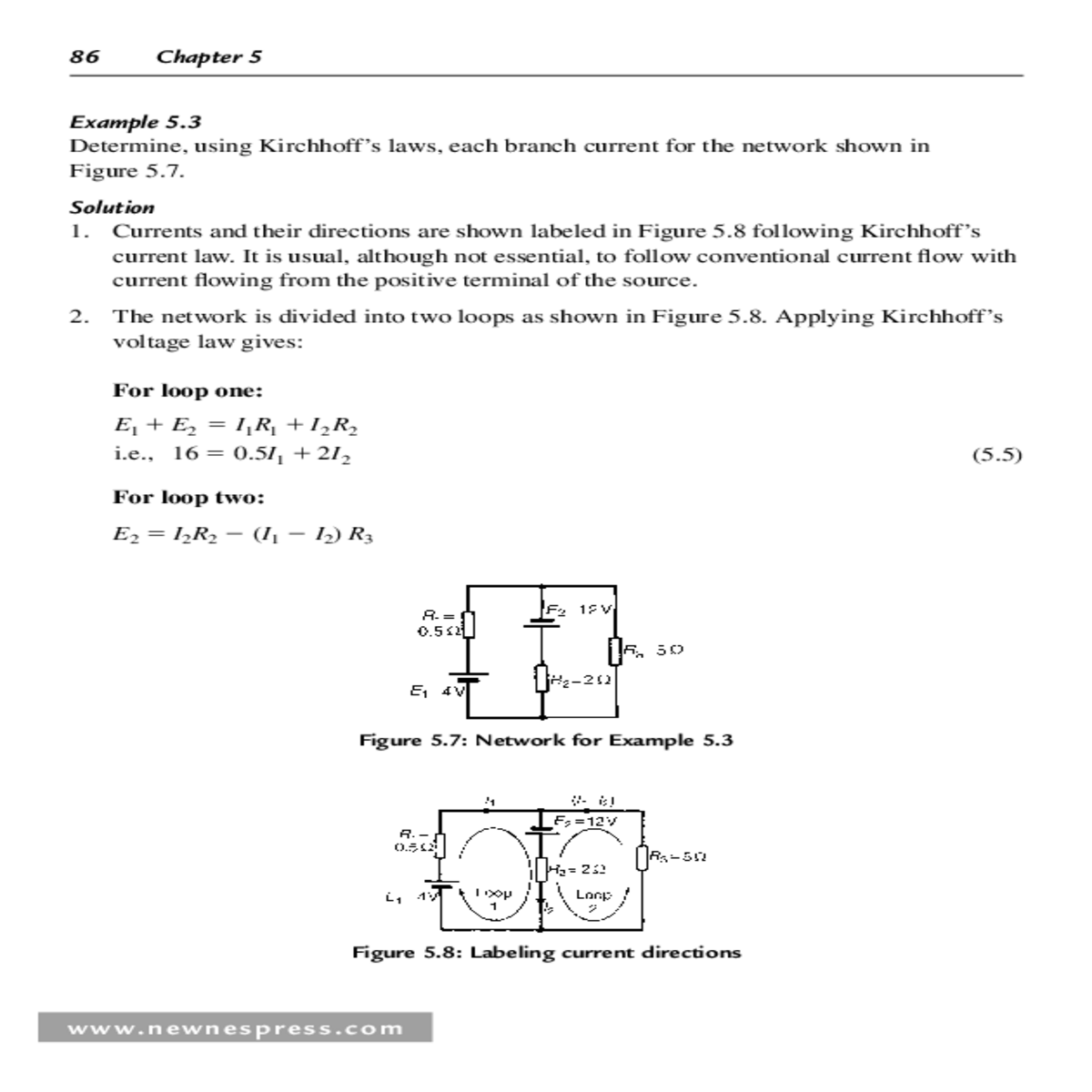each branch current for the network shown figure s