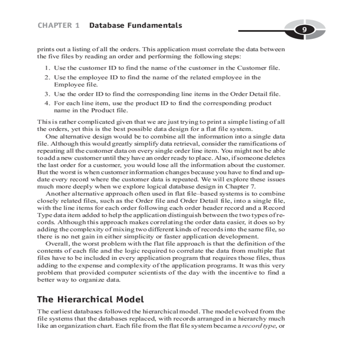 the model evolved from the file systems that the d
