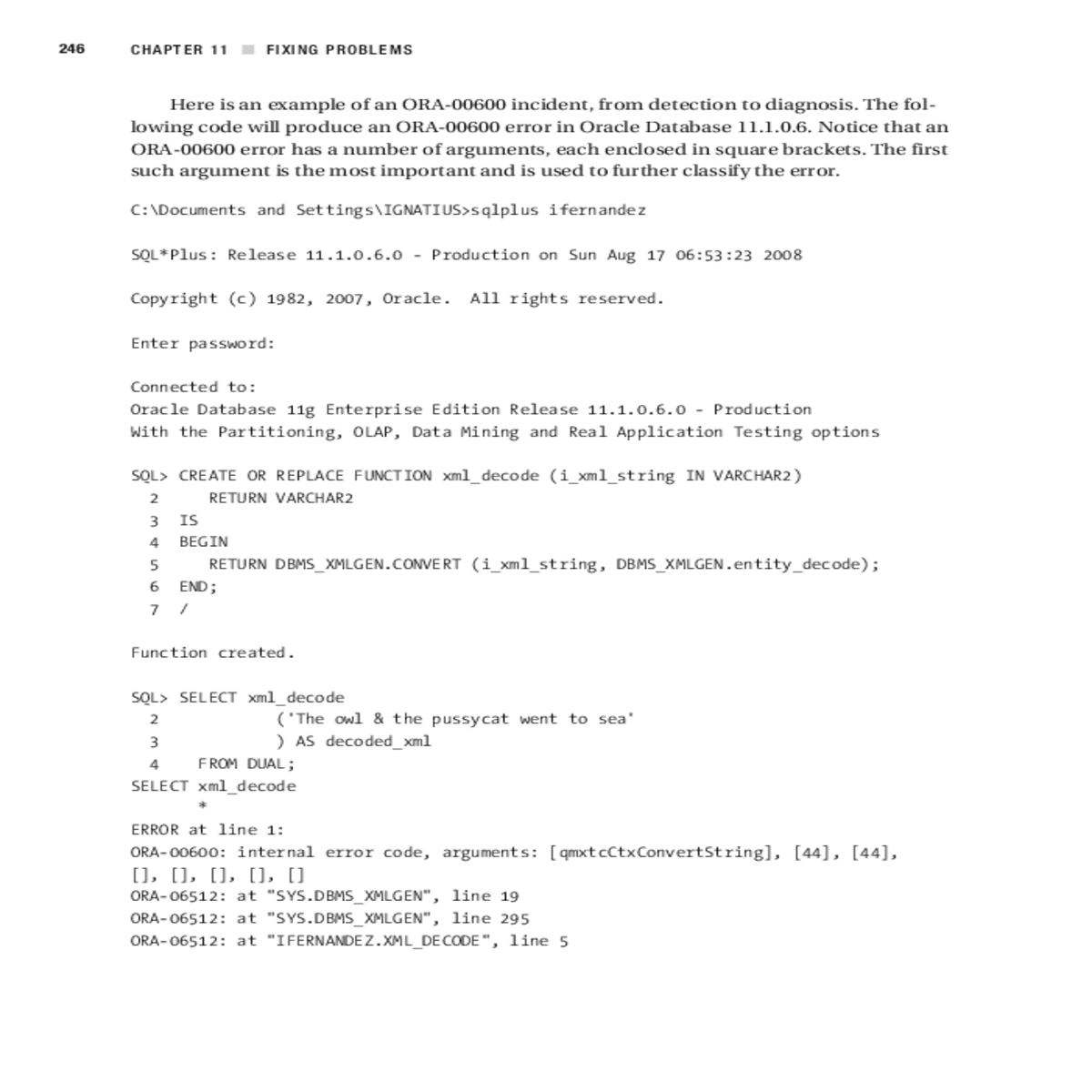 this file lists the sql statement that resulted th