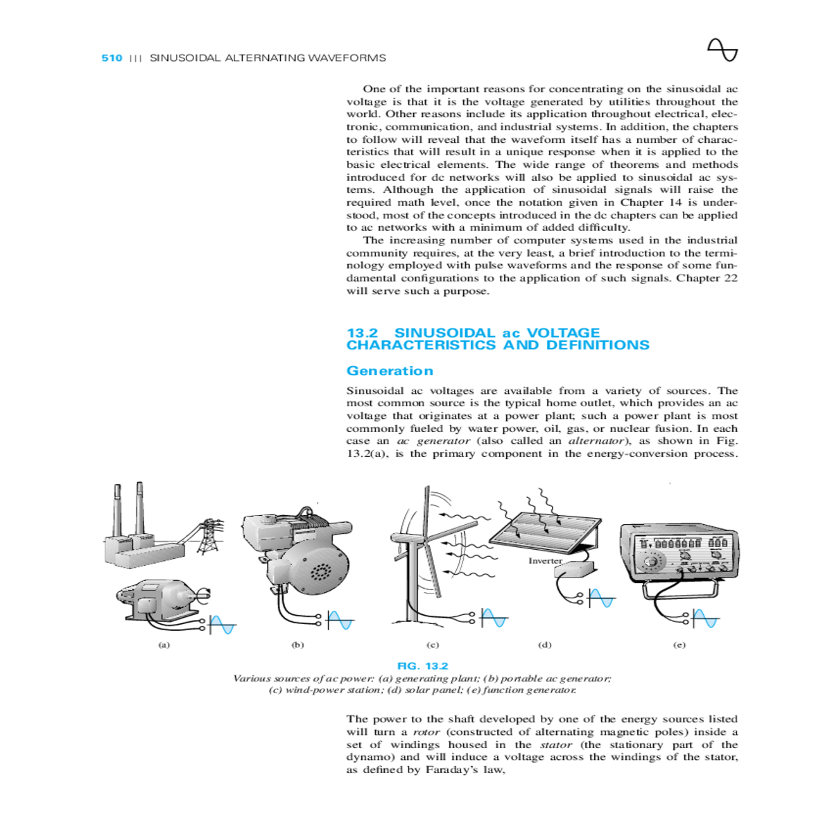 defined faradays law proper design the generator